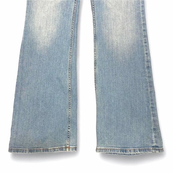 Aeropostale Mid Rise Flare Light Wash Size 2 Regular Denim Jeans Women - Picture 3 of 8